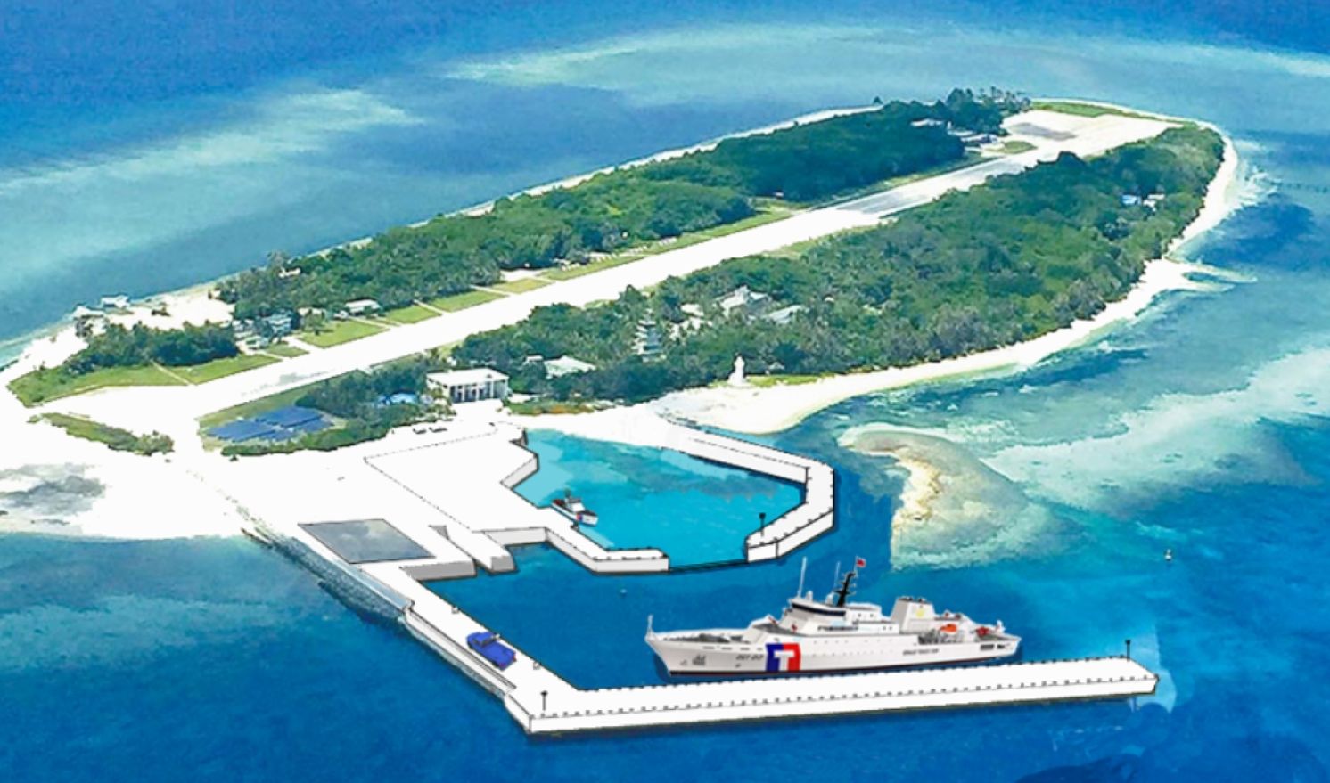 Taiping Island Pier Renovation Completed：Will President Tsai Visit？